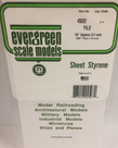 Evergreen Scale Models Evergreen 4503 - 1/8" X 1/8" X 6" X 12" OPAQUE WHITE POLYSTYRENE SQUARE TILE (1) SHEET Evergreen Scale Models Evergreen 4503 - 1/8" X 1/8" X 6" X 12" OPAQUE WHITE POLYSTYRENE SQUARE TILE (1) SHEET