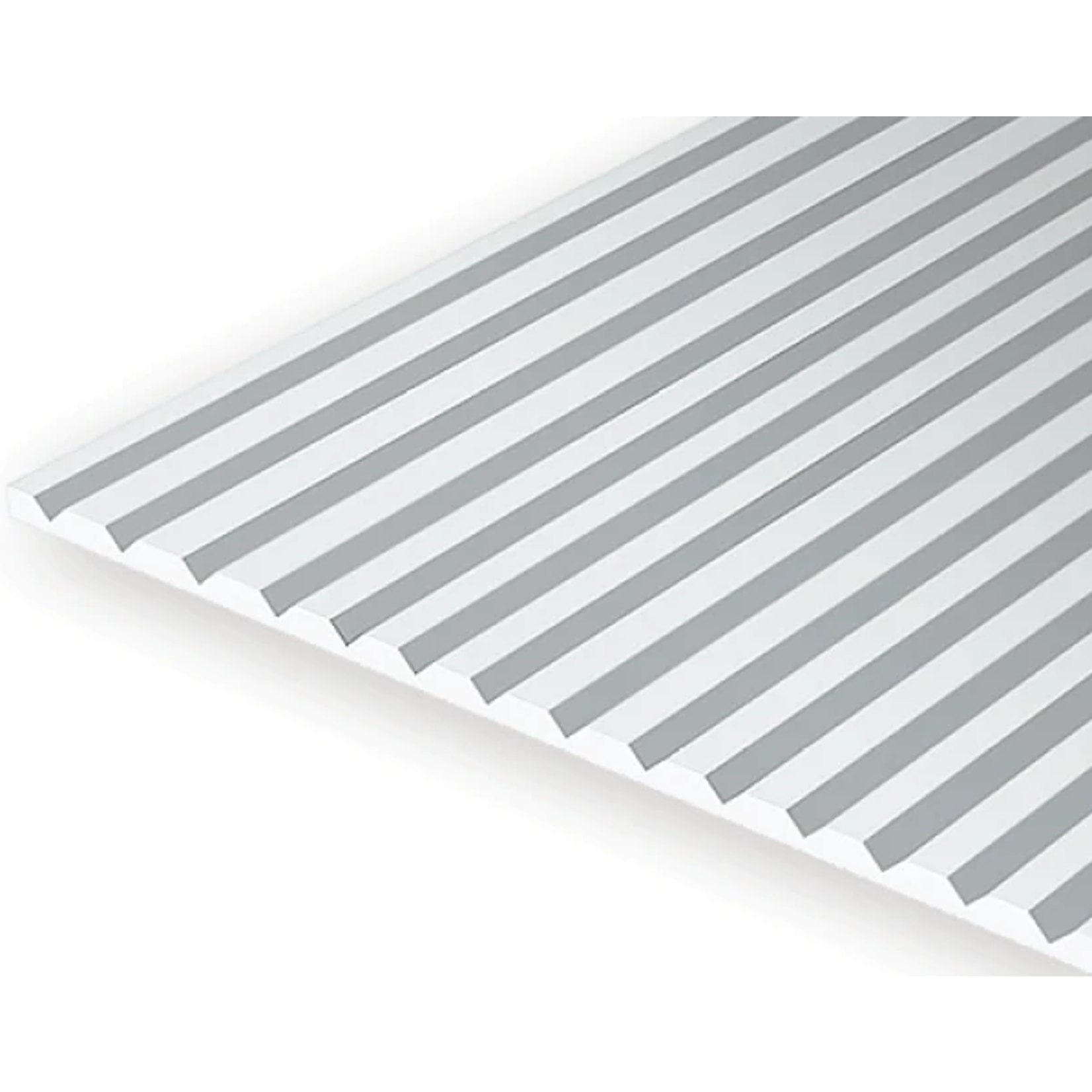 Evergreen Scale Models Evergreen 4250 - .250" X 6" X 12" OPAQUE WHITE POLYSTYRENE V GROOVE SIDING (1) SHEET