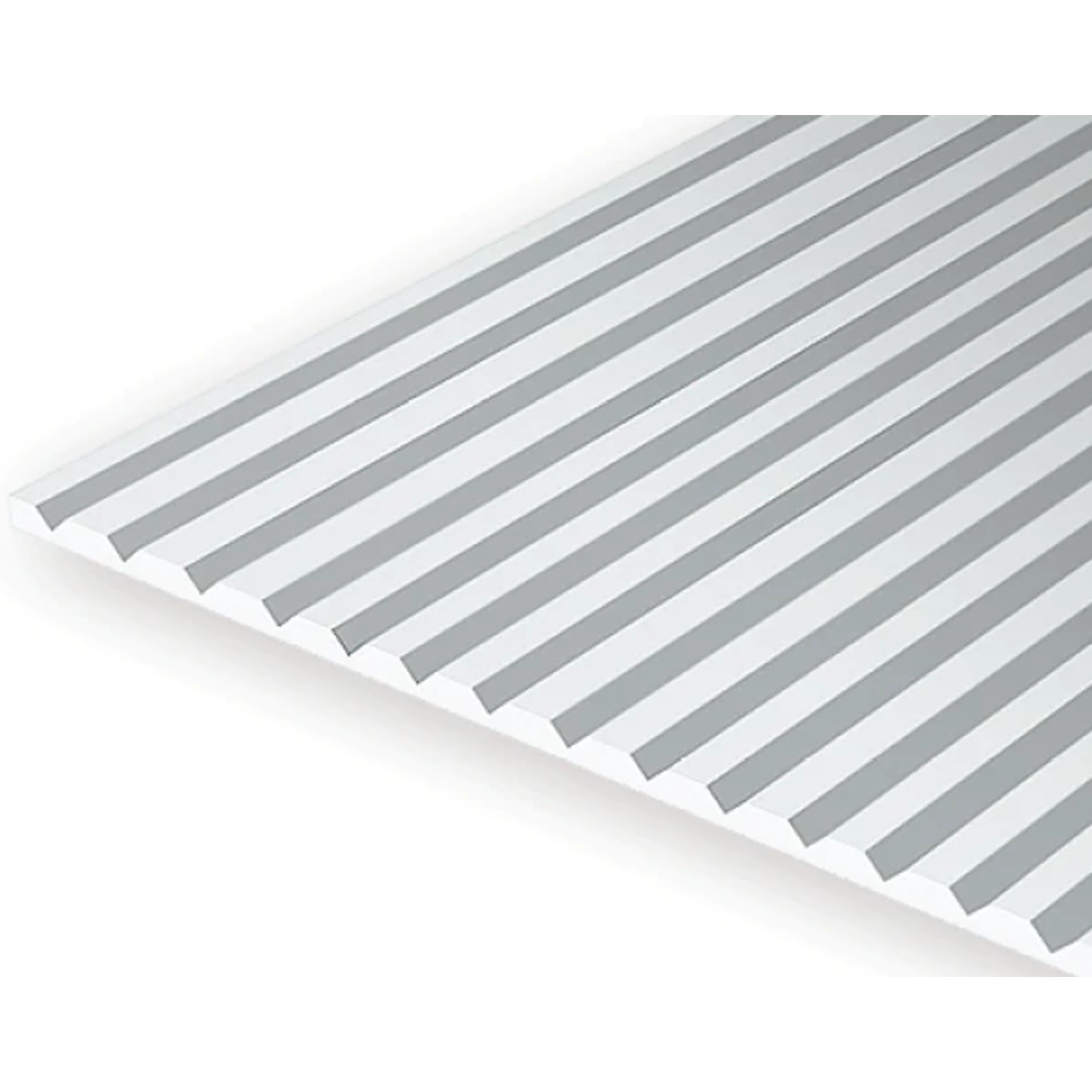 Evergreen Scale Models Evergreen 4188 - .188" X 6" X 12" OPAQUE WHITE POLYSTYRENE V GROOVE SIDING (1) SHEET