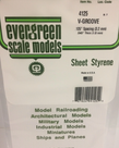 Evergreen Scale Models Evergreen 4125 - .125" X 6" X 12" OPAQUE WHITE POLYSTYRENE V GROOVE SIDING (1) SHEET Evergreen Scale Models Evergreen 4125 - .125" X 6" X 12" OPAQUE WHITE POLYSTYRENE V GROOVE SIDING (1) SHEET