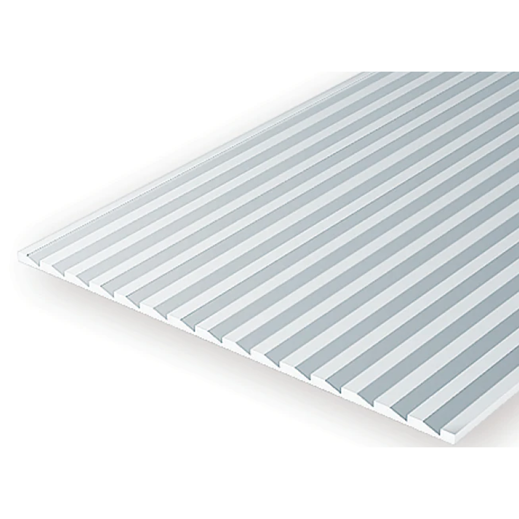 Evergreen Scale Models Evergreen 4109 - .109" X 6" X 12" OPAQUE WHITE POLYSTYRENE NOVELTY SIDING (1) SHEET