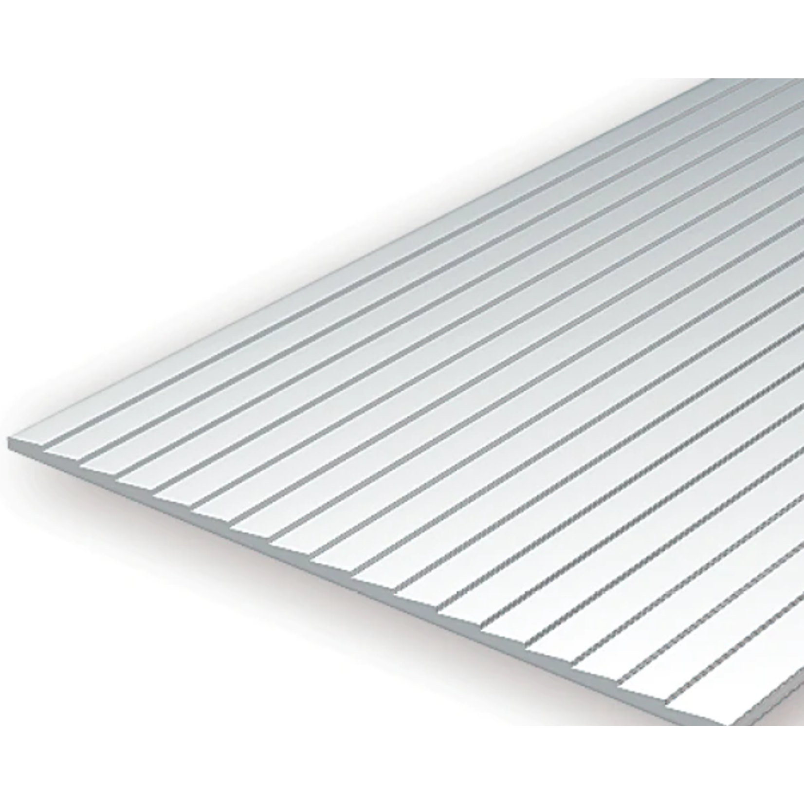 Evergreen Scale Models Evergreen 4101 - .100" X 6" X 12" OPAQUE WHITE POLYSTYRENE CLAPBOARD SIDING (1) SHEET