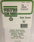 Evergreen Scale Models Evergreen 4100 - .100" X 6" X 12" OPAQUE WHITE POLYSTYRENE V GROOVE SIDING (1) SHEET Evergreen Scale Models Evergreen 4100 - .100" X 6" X 12" OPAQUE WHITE POLYSTYRENE V GROOVE SIDING (1) SHEET