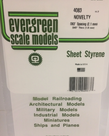 Evergreen Scale Models Evergreen 4083 - .083" X 6" X 12" OPAQUE WHITE POLYSTYRENE NOVELTY SIDING (1) SHEET Evergreen Scale Models Evergreen 4083 - .083" X 6" X 12" OPAQUE WHITE POLYSTYRENE NOVELTY SIDING (1) SHEET