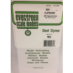 Evergreen Scale Models Evergreen 4081 - .080" X 6" X 12" OPAQUE WHITE POLYSTYRENE CLAPBOARD SIDING (1) SHEET