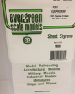 Evergreen Scale Models Evergreen 4061 - .060" X 6" X 12" OPAQUE WHITE POLYSTYRENE CLAPBOARD SIDING (1) SHEET Evergreen Scale Models Evergreen 4061 - .060" X 6" X 12" OPAQUE WHITE POLYSTYRENE CLAPBOARD SIDING (1) SHEET