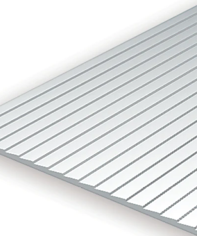 Evergreen Scale Models Evergreen 4061 - .060" X 6" X 12" OPAQUE WHITE POLYSTYRENE CLAPBOARD SIDING (1) SHEET