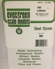 Evergreen Scale Models Evergreen 4060 - .060" X 6" X 12" OPAQUE WHITE POLYSTYRENE V GROOVE SIDING (1) SHEET Evergreen Scale Models Evergreen 4060 - .060" X 6" X 12" OPAQUE WHITE POLYSTYRENE V GROOVE SIDING (1) SHEET