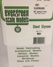 Evergreen Scale Models Evergreen 4051 - .050" X 6" X 12" OPAQUE WHITE POLYSTYRENE CLAPBOARD SIDING (1) SHEET Evergreen Scale Models Evergreen 4051 - .050" X 6" X 12" OPAQUE WHITE POLYSTYRENE CLAPBOARD SIDING (1) SHEET