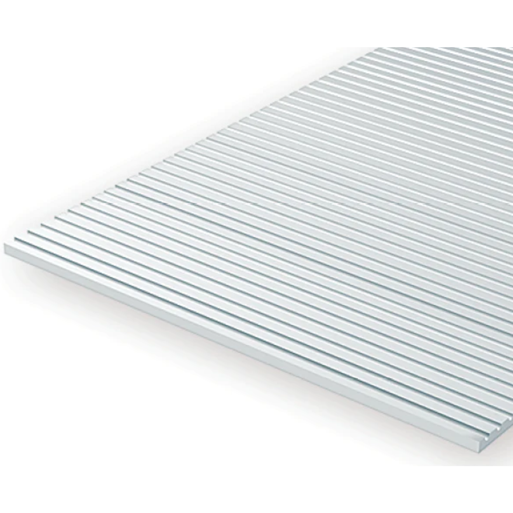 Evergreen Scale Models Evergreen 3047 - .047" X 6" X 12" OPAQUE WHITE POLYSTYRENE PASSENGER CAR SIDING (1) SHEET