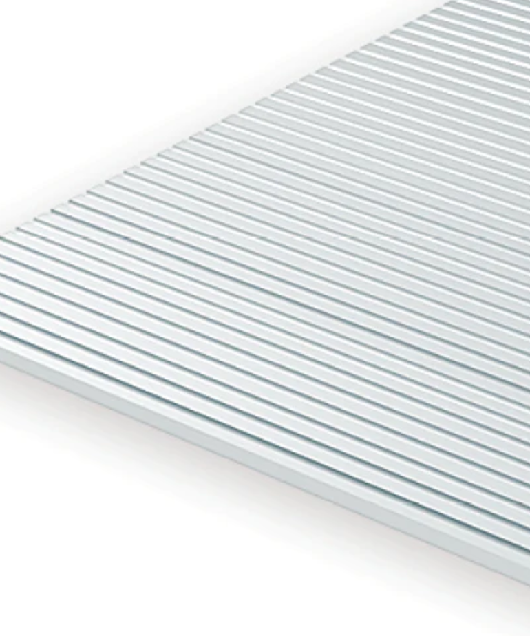 Evergreen Scale Models Evergreen 3047 - .047" X 6" X 12" OPAQUE WHITE POLYSTYRENE PASSENGER CAR SIDING (1) SHEET