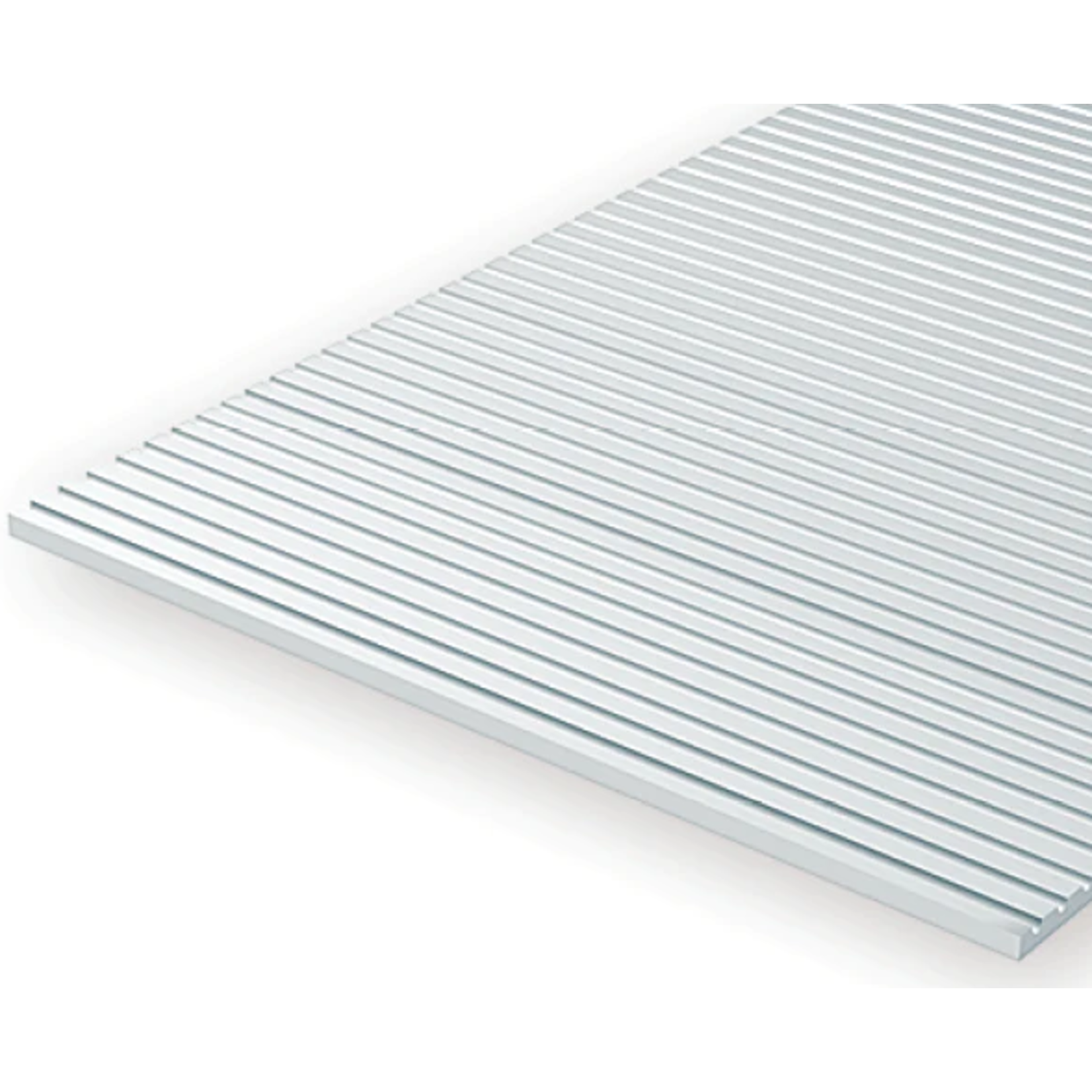 Evergreen Scale Models Evergreen 3035 - .035" X 6" X 12" OPAQUE WHITE POLYSTYRENE PASSENGER CAR SIDING (1) SHEET