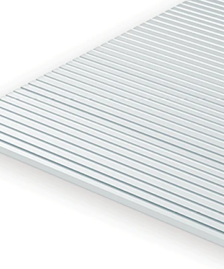 Evergreen Scale Models Evergreen 3035 - .035" X 6" X 12" OPAQUE WHITE POLYSTYRENE PASSENGER CAR SIDING (1) SHEET