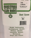 Evergreen Scale Models Evergreen 2100 - .100" X 6" X 12" OPAQUE WHITE POLYSTYRENE V GROOVE SIDING (1) SHEET Evergreen Scale Models Evergreen 2100 - .100" X 6" X 12" OPAQUE WHITE POLYSTYRENE V GROOVE SIDING (1) SHEET