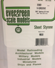 Evergreen Scale Models Evergreen 2080 - .080" X 6" X 12" OPAQUE WHITE POLYSTYRENE V GROOVE SIDING (1) SHEET Evergreen Scale Models Evergreen 2080 - .080" X 6" X 12" OPAQUE WHITE POLYSTYRENE V GROOVE SIDING (1) SHEET