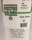 Evergreen Scale Models Evergreen 2050 - .050" X 6" X 12" OPAQUE WHITE POLYSTYRENE V GROOVE SIDING (1) SHEET Evergreen Scale Models Evergreen 2050 - .050" X 6" X 12" OPAQUE WHITE POLYSTYRENE V GROOVE SIDING (1) SHEET