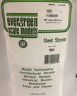 Evergreen Scale Models Evergreen 2025 - .025" X 6" X 12" OPAQUE WHITE POLYSTYRENE V GROOVE SIDING (1) SHEET Evergreen Scale Models Evergreen 2025 - .025" X 6" X 12" OPAQUE WHITE POLYSTYRENE V GROOVE SIDING (1) SHEET