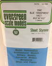 Evergreen Scale Models Evergreen 9902 - .010" X 6" X 12" BLUE TRANSPARENT POLYSTYRENE (2) SHEETS