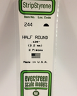 Evergreen Scale Models Evergreen 244 - .125" (3.2MM) X 14" OPAQUE WHITE POLYSTYRENE HALF ROUND (3) Pack Evergreen Scale Models Evergreen 244 - .125" (3.2MM) X 14" OPAQUE WHITE POLYSTYRENE HALF ROUND (3) Pack