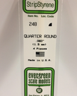 Evergreen Scale Models Evergreen 248 - .060" (1.5MM) X 14" OPAQUE WHITE POLYSTYRENE QUARTER ROUND (4) Pack Evergreen Scale Models Evergreen 248 - .060" (1.5MM) X 14" OPAQUE WHITE POLYSTYRENE QUARTER ROUND (4) Pack