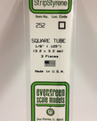 Evergreen Scale Models Evergreen 252 - .125" (3.2MM) X 14" OPAQUE WHITE POLYSTYRENE SQUARE TUBING (3) Pack Evergreen Scale Models Evergreen 252 - .125" (3.2MM) X 14" OPAQUE WHITE POLYSTYRENE SQUARE TUBING (3) Pack