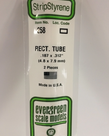 Evergreen Scale Models Evergreen 258 - .188" X .312" (4.8MM X 7.9MM) X 14" OPAQUE WHITE POLYSTYRENE RECTANGULAR TUBING (2) Pack Evergreen Scale Models Evergreen 258 - .188" X .312" (4.8MM X 7.9MM) X 14" OPAQUE WHITE POLYSTYRENE RECTANGULAR TUBING (2) Pack