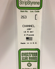 Evergreen Scale Models Evergreen 263 - .100" (2.5MM) X 14" OPAQUE WHITE POLYSTYRENE CHANNEL (4) Pack Evergreen Scale Models Evergreen 263 - .100" (2.5MM) X 14" OPAQUE WHITE POLYSTYRENE CHANNEL (4) Pack