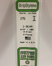 Evergreen Scale Models Evergreen 276 - 188" (4.8MM) X 14" OPAQUE WHITE POLYSTYRENE I-BEAM (3) Pack Evergreen Scale Models Evergreen 276 - 188" (4.8MM) X 14" OPAQUE WHITE POLYSTYRENE I-BEAM (3) Pack
