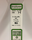 Evergreen Scale Models Evergreen 282 - .080" (2.0MM) X 14" OPAQUE WHITE POLYSTYRENE H-COLUMN (4) Pack Evergreen Scale Models Evergreen 282 - .080" (2.0MM) X 14" OPAQUE WHITE POLYSTYRENE H-COLUMN (4) Pack