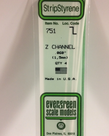 Evergreen Scale Models Evergreen 751 - .060" (1.5MM) X 14" OPAQUE WHITE POLYSTYRENE Z-CHANNEL (4) Pack Evergreen Scale Models Evergreen 751 - .060" (1.5MM) X 14" OPAQUE WHITE POLYSTYRENE Z-CHANNEL (4) Pack