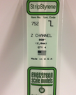 Evergreen Scale Models Evergreen 752 - .080" (2.0MM) X 14" OPAQUE WHITE POLYSTYRENE Z-CHANNEL (4) Pack Evergreen Scale Models Evergreen 752 - .080" (2.0MM) X 14" OPAQUE WHITE POLYSTYRENE Z-CHANNEL (4) Pack