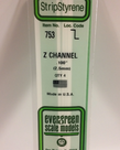 Evergreen Scale Models Evergreen 753 - .100" (2.5MM) X 14" OPAQUE WHITE POLYSTYRENE Z-CHANNEL (4) Pack Evergreen Scale Models Evergreen 753 - .100" (2.5MM) X 14" OPAQUE WHITE POLYSTYRENE Z-CHANNEL (4) Pack