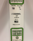 Evergreen Scale Models Evergreen 756 - .188" (4.8MM) X 14" OPAQUE WHITE POLYSTYRENE Z-CHANNEL (3) Pack Evergreen Scale Models Evergreen 756 - .188" (4.8MM) X 14" OPAQUE WHITE POLYSTYRENE Z-CHANNEL (3) Pack