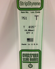 Evergreen Scale Models Evergreen 761 - .035" (.88MM) X 14" OPAQUE WHITE POLYSTYRENE T-SHAPE (4) Pack Evergreen Scale Models Evergreen 761 - .035" (.88MM) X 14" OPAQUE WHITE POLYSTYRENE T-SHAPE (4) Pack
