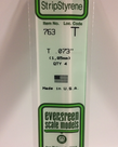Evergreen Scale Models Evergreen 763 - .073" (1.85MM) X 14" OPAQUE WHITE POLYSTYRENE T-SHAPE (4) Pack Evergreen Scale Models Evergreen 763 - .073" (1.85MM) X 14" OPAQUE WHITE POLYSTYRENE T-SHAPE (4) Pack