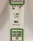 Evergreen Scale Models Evergreen 764 - .092" (2.3MM) X 14" OPAQUE WHITE POLYSTYRENE T-SHAPE (4) Pack Evergreen Scale Models Evergreen 764 - .092" (2.3MM) X 14" OPAQUE WHITE POLYSTYRENE T-SHAPE (4) Pack