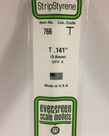 Evergreen Scale Models Evergreen 766 - .141" (3.6MM) X 14" OPAQUE WHITE POLYSTYRENE T-SHAPE (3) Pack Evergreen Scale Models Evergreen 766 - .141" (3.6MM) X 14" OPAQUE WHITE POLYSTYRENE T-SHAPE (3) Pack