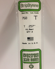 Evergreen Scale Models Evergreen 768 - .257" (6.5MM) X 14" OPAQUE WHITE POLYSTYRENE T-SHAPE (2) Pack Evergreen Scale Models Evergreen 768 - .257" (6.5MM) X 14" OPAQUE WHITE POLYSTYRENE T-SHAPE (2) Pack
