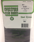 Evergreen Scale Models Evergreen 9511 - .010" (.25MM) X 6" X 12" PLAIN OPAQUE BLACK POLYSTYRENE SHEET E (4) Pack Evergreen Scale Models Evergreen 9511 - .010" (.25MM) X 6" X 12" PLAIN OPAQUE BLACK POLYSTYRENE SHEET E (4) Pack