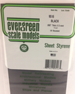 Evergreen Scale Models Evergreen 9516 - .060" (1.5MM) X 6" X 12" PLAIN OPAQUE BLACK POLYSTYRENE SHEET E (1) Pack Evergreen Scale Models Evergreen 9516 - .060" (1.5MM) X 6" X 12" PLAIN OPAQUE BLACK POLYSTYRENE SHEET E (1) Pack