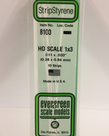 Evergreen Scale Models Evergreen 8103 - .011" X .033" X 14 OPAQUE WHITE POLYSTYRENE HO SCALE STRIPS 1X3 (10) Pack Evergreen Scale Models Evergreen 8103 - .011" X .033" X 14 OPAQUE WHITE POLYSTYRENE HO SCALE STRIPS 1X3 (10) Pack