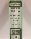 Evergreen Scale Models Evergreen 8112 - .011" X .135" / .3MM X 3.4MM X 14 OPAQUE WHITE POLYSTYRENE HO SCALE STRIPS 1X10 (10) Pack