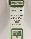 Evergreen Scale Models Evergreen 8406 - .043" X .066" / 1.1MM X 1.7MM X 14 OPAQUE WHITE POLYSTYRENE HO SCALE STRIPS 4X6 (10) Pack