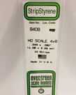 Evergreen Scale Models Evergreen 8408 - .043" X .090" / 1.1MM X 2.3MM X 14 OPAQUE WHITE POLYSTYRENE HO SCALE STRIPS 4X8 (10) Pack