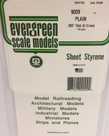 Evergreen Scale Models Evergreen 9009 - .005" (.13MM) X 6" X 12" PLAIN OPAQUE WHITE POLYSTYRENE (3) SHEETS
