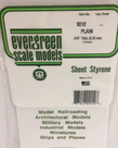 Evergreen Scale Models Evergreen 9010 - .010" (.25MM) X 6" X 12" PLAIN OPAQUE WHITE POLYSTYRENE (4) SHEETS Evergreen Scale Models Evergreen 9010 - .010" (.25MM) X 6" X 12" PLAIN OPAQUE WHITE POLYSTYRENE (4) SHEETS