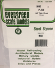 Evergreen Scale Models Evergreen 9040 - .040" (1.0MM) X 6" X 12" PLAIN OPAQUE WHITE POLYSTYRENE (2) SHEETS