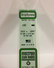 Evergreen Scale Models Evergreen 100 - .010" X .020" X 14"OPAQUE WHITE POLYSTYRENE STRIP (10) Pack