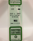 Evergreen Scale Models Evergreen 110 - .015" X .020" X 14" OPAQUE WHITE POLYSTYRENE STRIP (10) Pack Evergreen Scale Models Evergreen 110 - .015" X .020" X 14" OPAQUE WHITE POLYSTYRENE STRIP (10) Pack