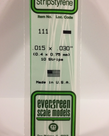 Evergreen Scale Models Evergreen 111 - .015" X .030" X 14" OPAQUE WHITE POLYSTYRENE STRIP (10) Pack Evergreen Scale Models Evergreen 111 - .015" X .030" X 14" OPAQUE WHITE POLYSTYRENE STRIP (10) Pack